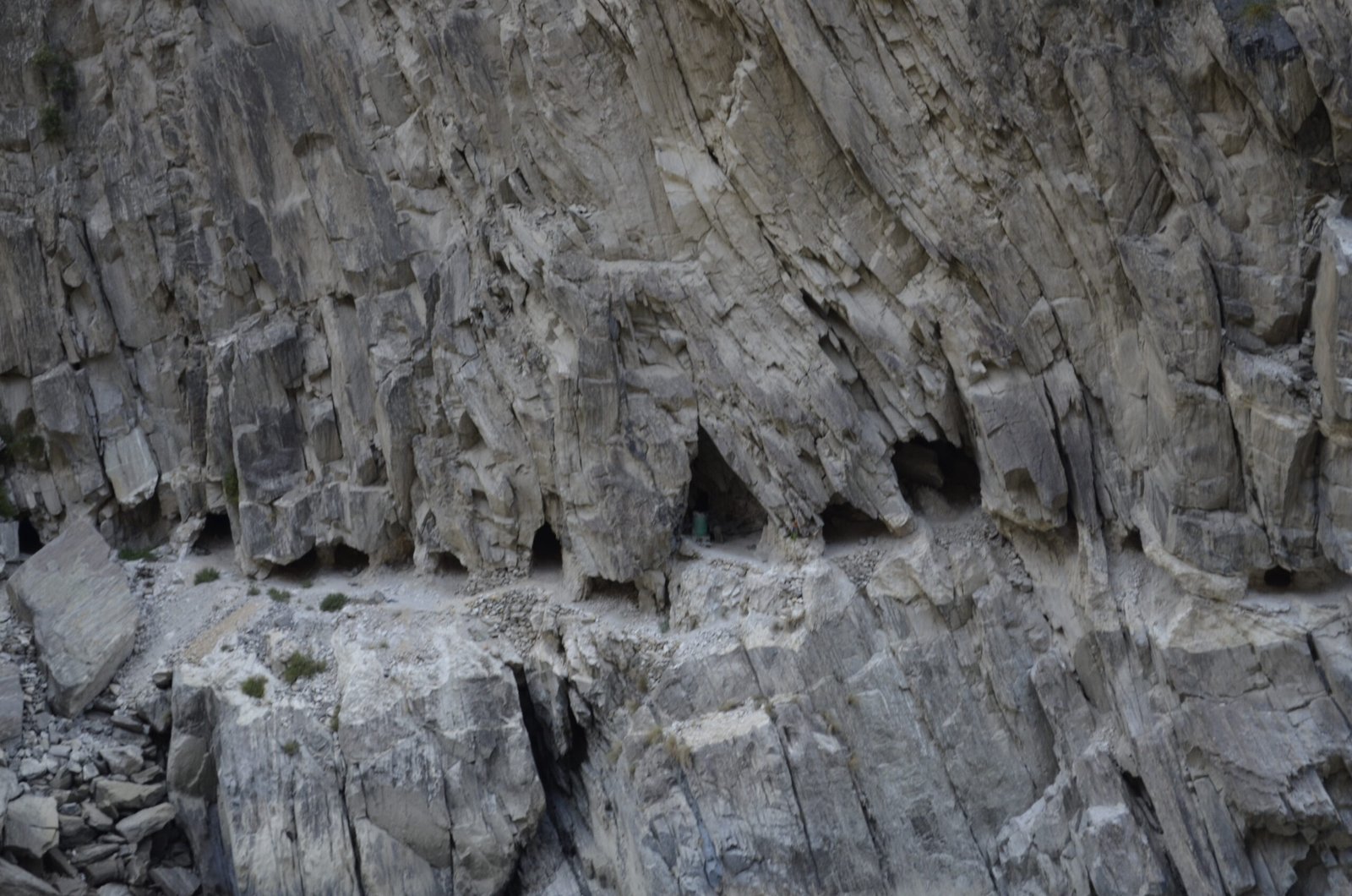 Rocky mountain cliffs on the route from Skardu to Gilgit, a source region for salajeet
